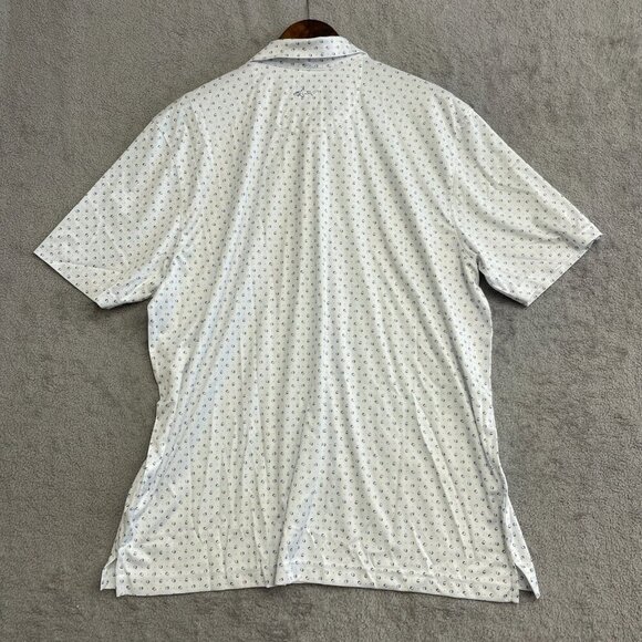 NEW Greg Norman ML75 Men's XXL Golf Polo Shirt Moisture Wicking White & Blue - Picture 3 of 9